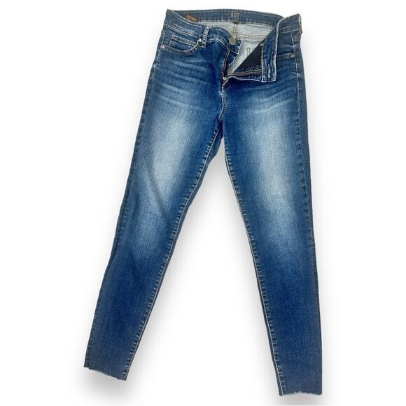 Kut - High Rise Fab Ab Ankle Skinny Jeans with Raw Hem - Picture 12 of 14